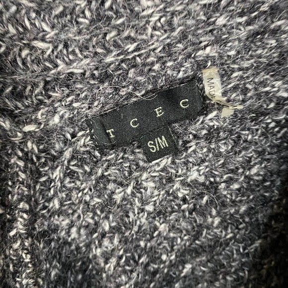 TCEC Cardigan Women's Small Medium S/M Knitted Gray Wool Blend Adults - Picture 3 of 8